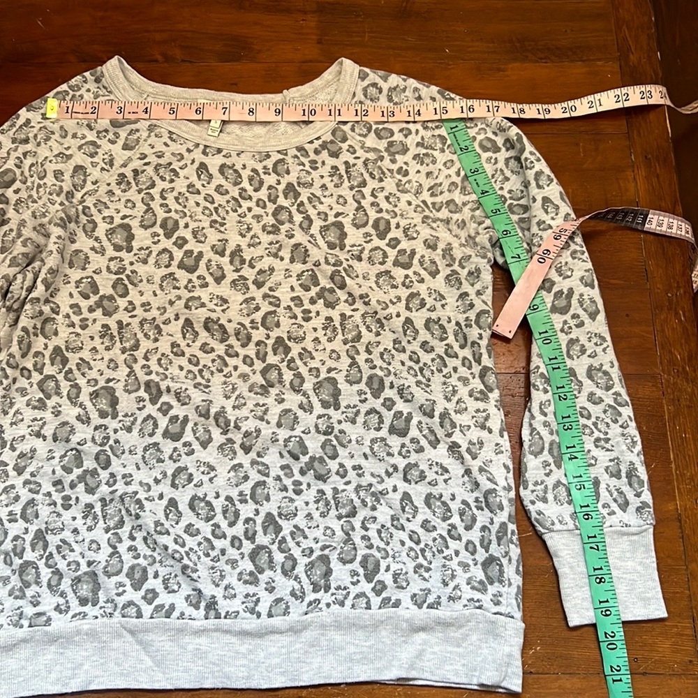 Josie Leopard Print Sweatshirt in Grey - Picture 13 of 14